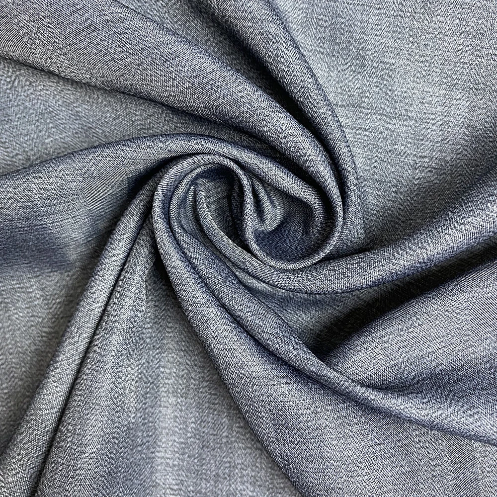Popular Product Poly Two-tone Fabrics Melange Grey Chiffon Fabric for Cloth