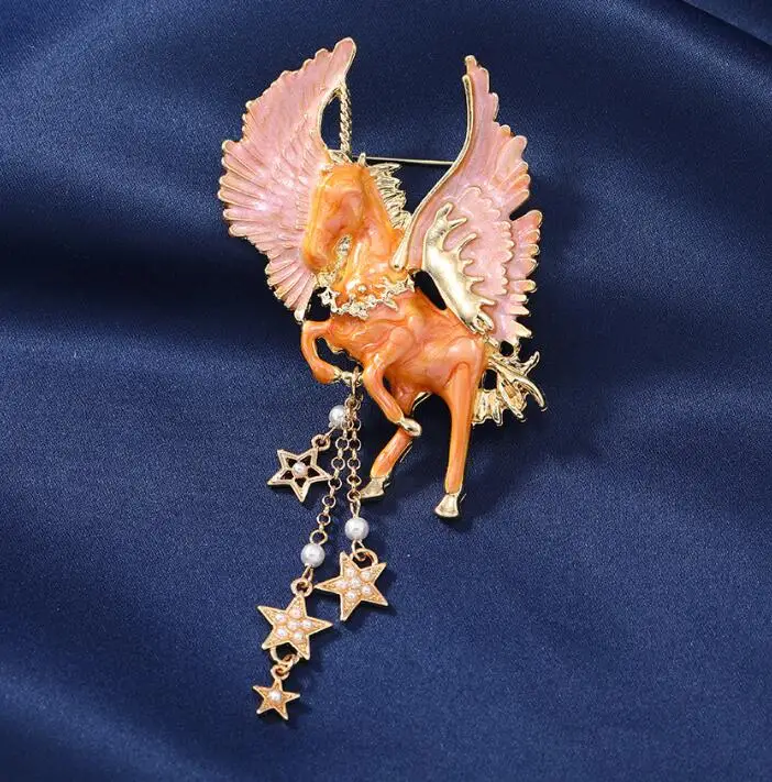 korean crystal brooch