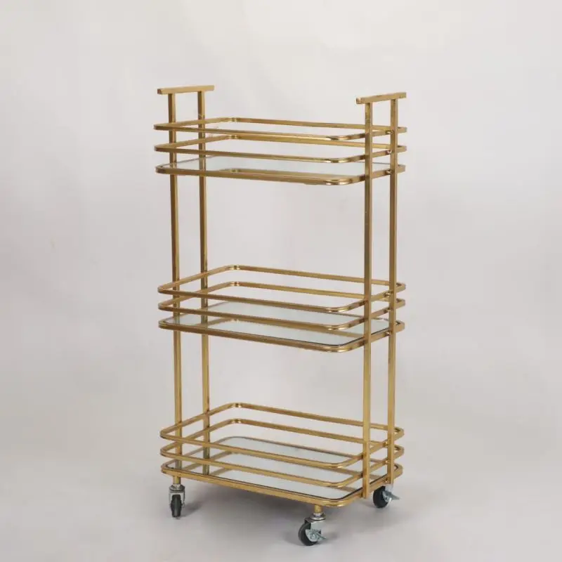 Hot Sale Modern Metal Drinks Trolley Dining Cart Tea Wagon for Hotels Hotel Furniture