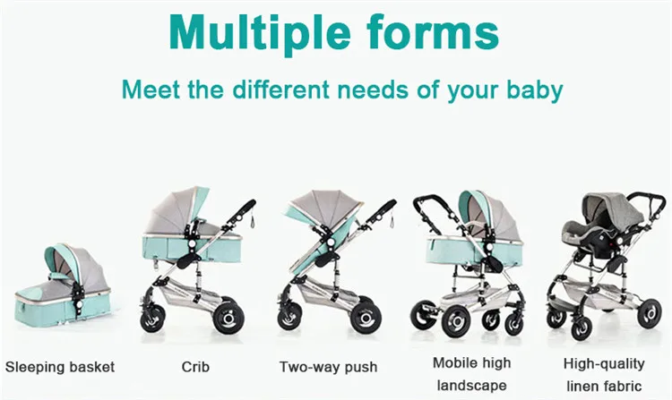 
colorato bambina pieghevole travel system rosa stroller 3 in 1 leggero baby trio carrozzina ovetto passeggino 