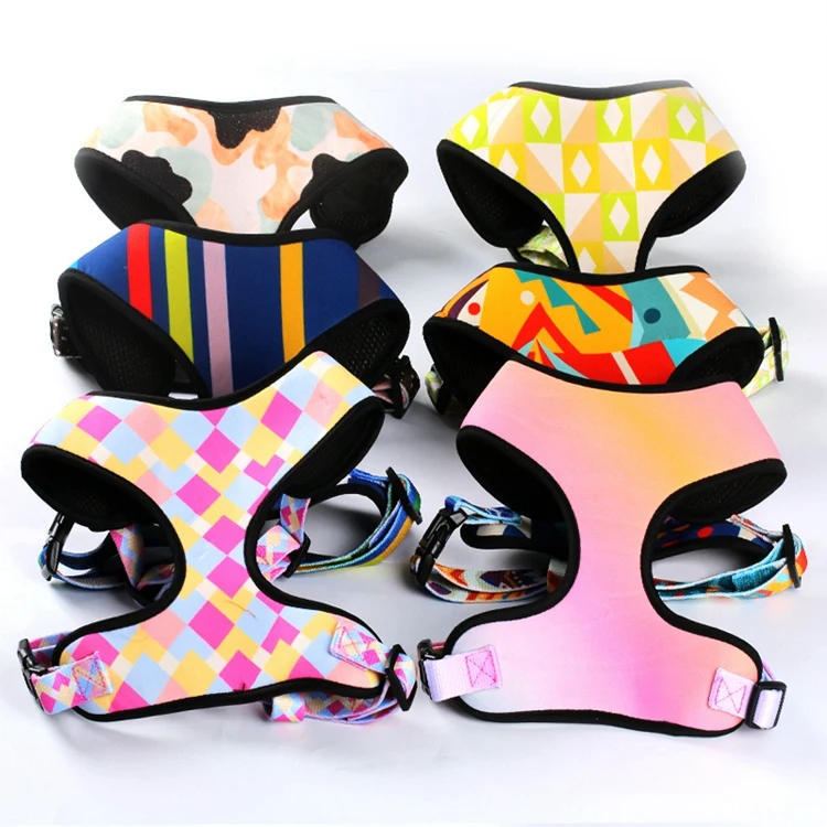 OEM Luxury Adjustable Designer Dog Harness And Leash Collar No Pull Tactical Custom Safety Pet Dog Harness Set Dog Pet Harness