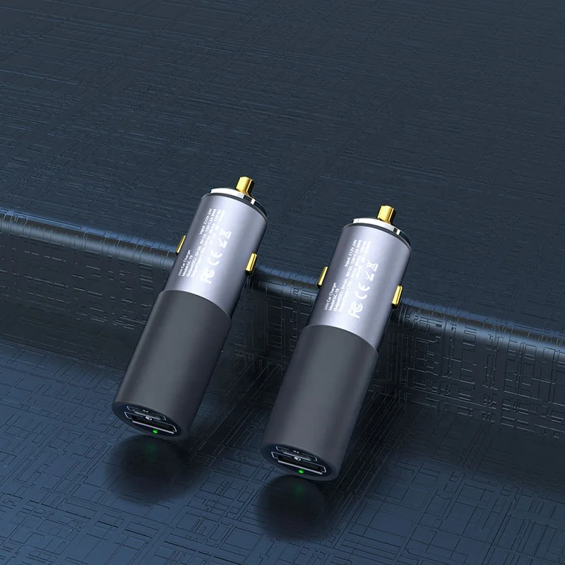 Fast Charging Car Charger Qc 3.0 Dual Port Quick Charging Usb & Type-C Car Charger