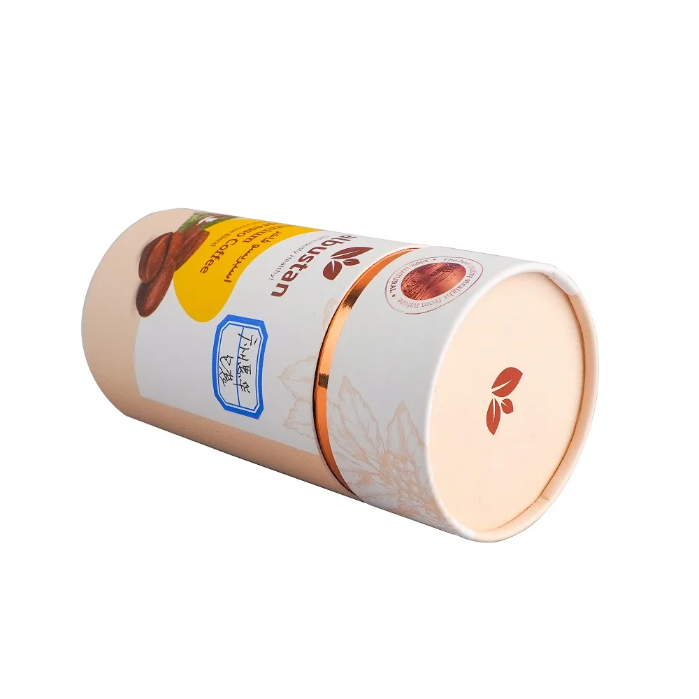 Round Empty Various Size Aluminum Foil Composite Cosmetic Tea Coffee Paper Tube