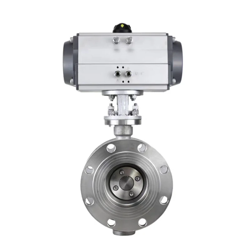 2 Inch Stainless Steel High Temperature Steam Explosion-Proof Pneumatic Hard Seal Flange Butterfly Valve