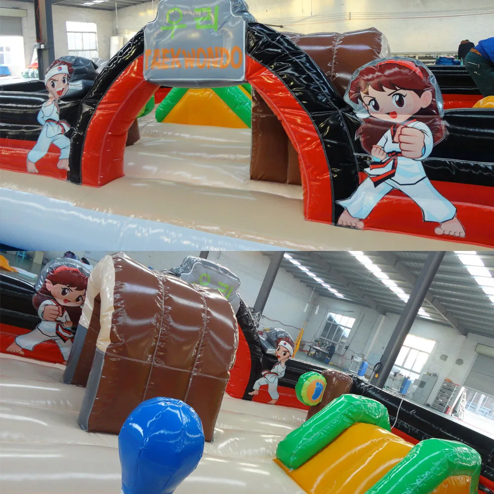 Fashion kids taekwondo inflatable castle bouncer bounce castle jumping house for sale