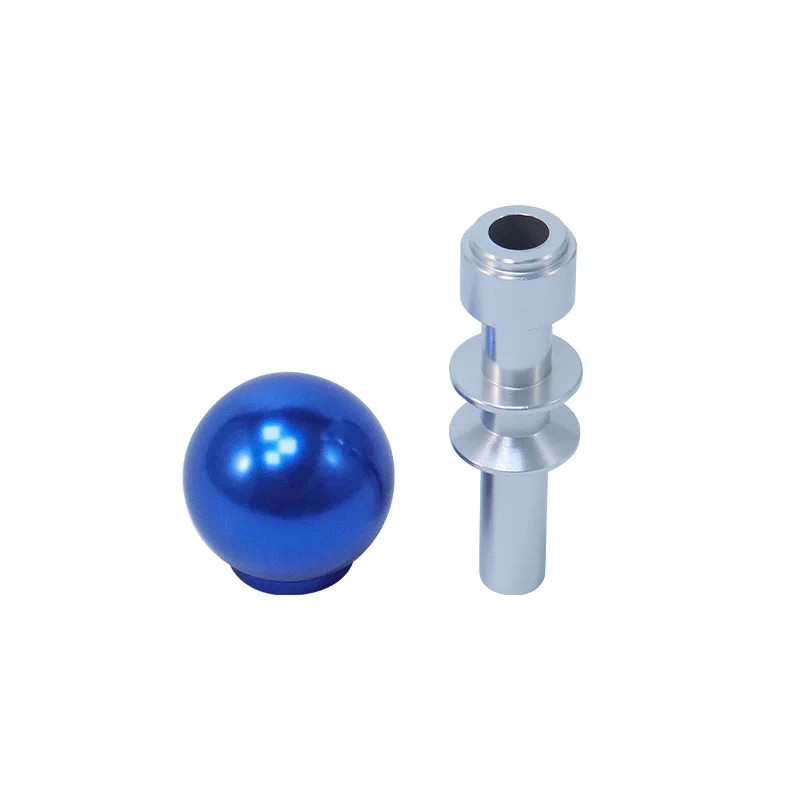 The new car modified ball long rod rod gear, aluminum alloy extended rod blue silver head gear for  Mustang