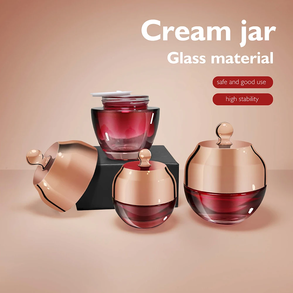 100 ml luxury glass jars packaging for cosmetics