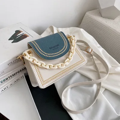 M184 hot sell female clutch bags italian designer style pu leather women chain handbags women slant bag