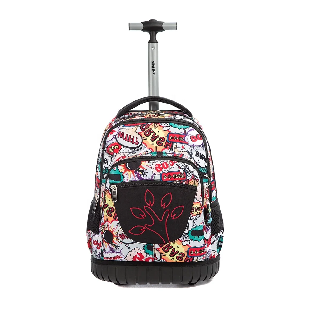 
Multicolor optional waterproof girl trolley school bags backpack kids 