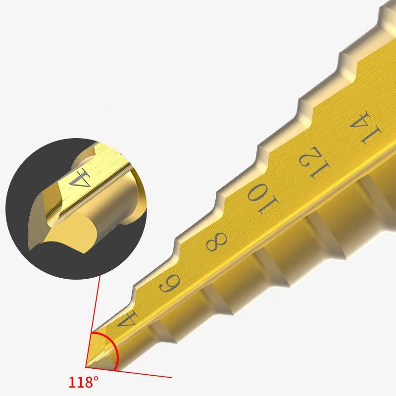 Step Drill Bit 4-32 High Speed Steel M35 for metal, wood, stainless steel soft drilling