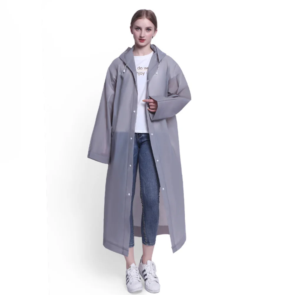 Одноразовый разноцветный пластиковый экологически чистый дождевик EVA дождевик Прочный Открытый домашний взрослый длинный дождевик