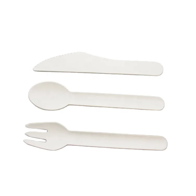 Biodegradable Paper Couverts Jetables Disposable Paper Cutlery Food Grade Paper Spoon For Restaurant
