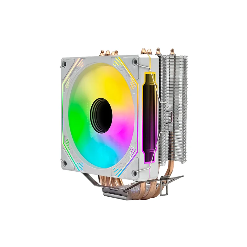 Bulk In Stock 4 Copper Pipe CPU Cooler Cooling Fan rgb 120mm Computer CPU OEM Heat Sink Heat Pipe Lighted CPU Air Cooler Fan