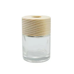 Top Supplier Luxury 50ml Small Clear Essential Oil Cosmetic Perfume Reed Diffusers Bottle with Rose Gold Mat Screw Lid/Cap/Top