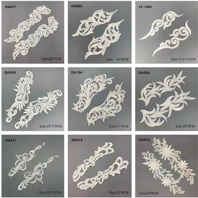 Customized Garment Accessories Pair Motifs Mirror Appliques and Trimmings