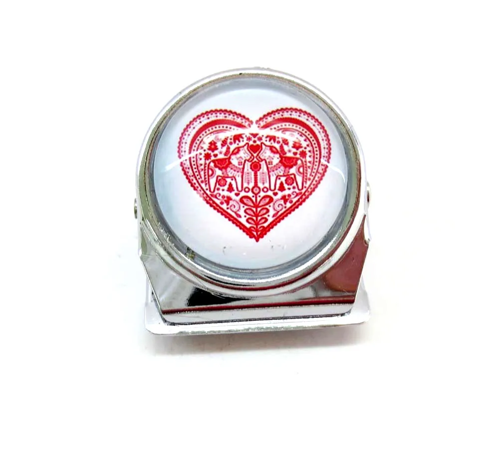 Многофункциональный серебристый металлический зажим для записей на День святого Валентина