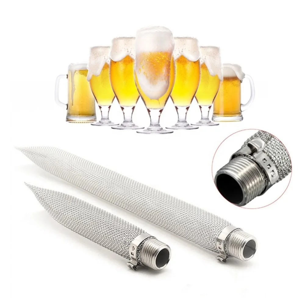 6' 12' 304 Stainless steel mesh Homebrew Beer Mash filter bazooka tube 1/2 inch threaded connection