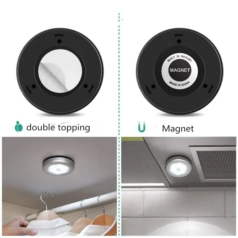 Mini Intelligent Indoor Wall Light Super Sensitive Magnetic 6 Led Motion Sensor Home Lighting