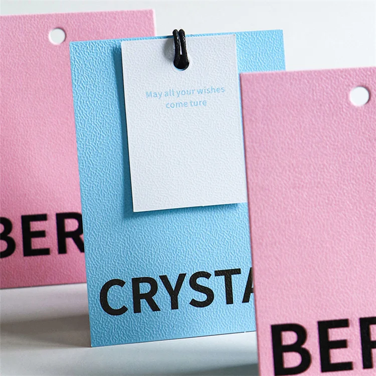 Custom Private Brand Logo Clothing Garment Hang Paper Hangtag Clothes Size Tags Sale Price Labels Swing Tags