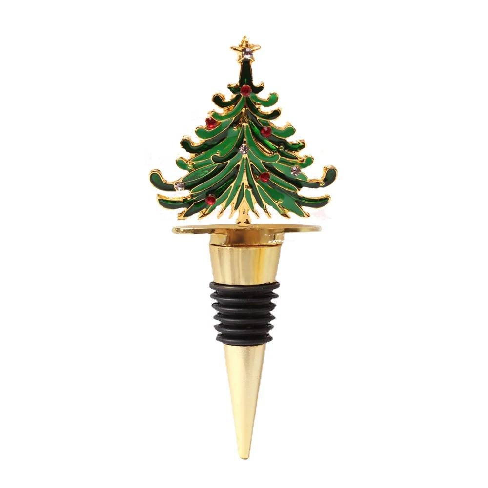 New bar tools Creative Metal Alloy Red Wine Stopper Christmas Gift Snowflake Wine Stopper Party Favors Deer Wine Topper Stopper