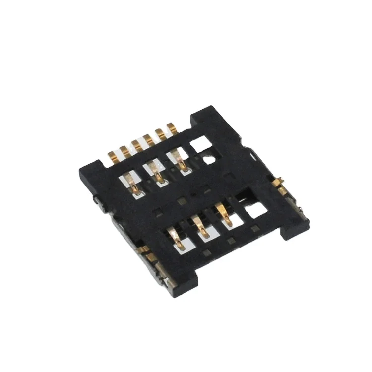 High temperature resistance Push SIM 6+2P H 2.20 card connector