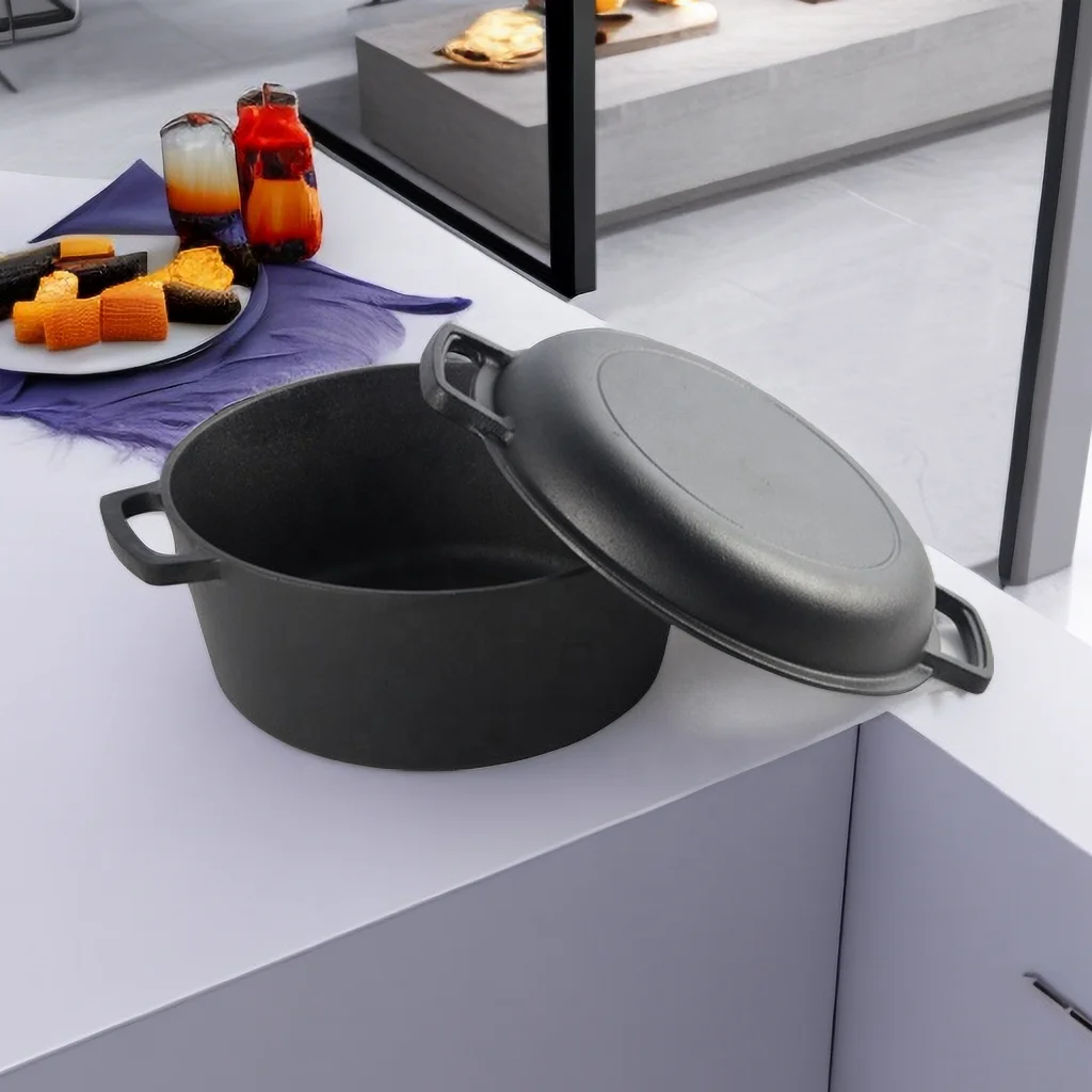Manufacturer Custom Logo Eco Friendly Outdoor Indoor 18cm- 38cm Dutch Oven Cast Iron Pot