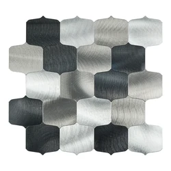 Special-shaped aluminum mosaic self-adhesive kitchen tile backsplash