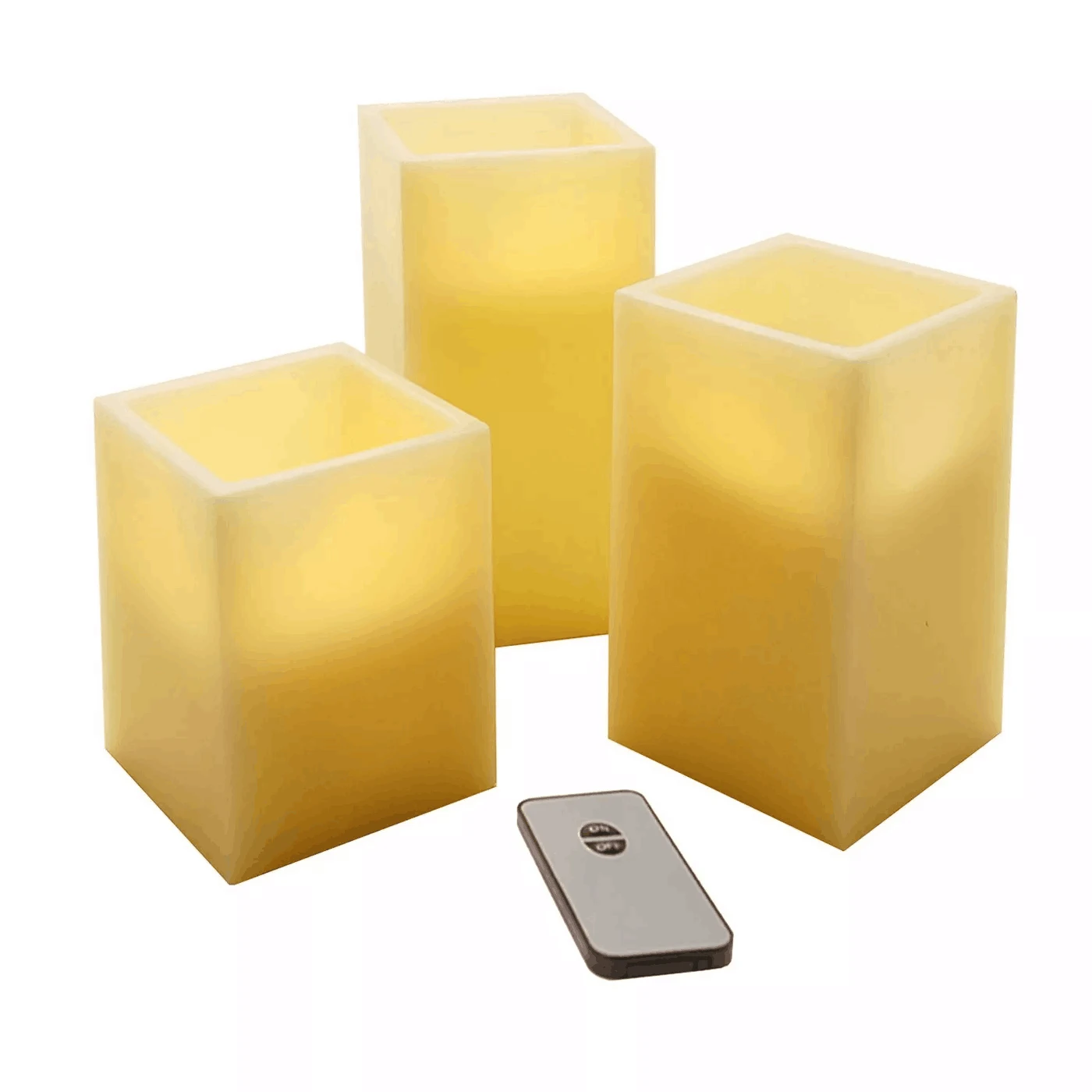 JHD0100039 Square high quality wholesale color remote controlled LED electronic candle
