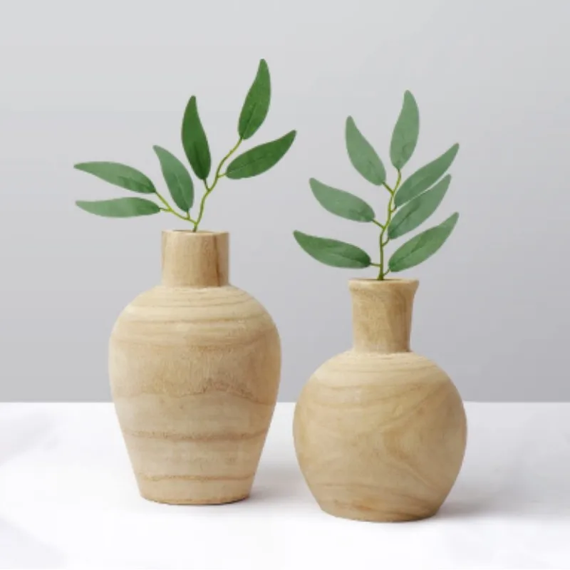 Factory offer Living Room Table Bottle Ornament Decoration Flower Wooden Vase