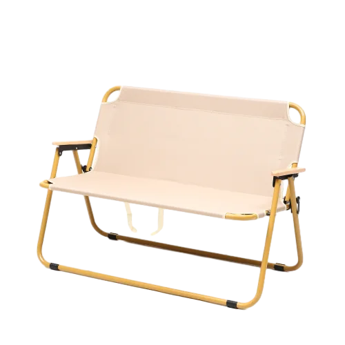 SY Latest Design Portable Outdoor Camping twin Beach Chair metal double seat Foldable Lightweight two-person Camping Chair