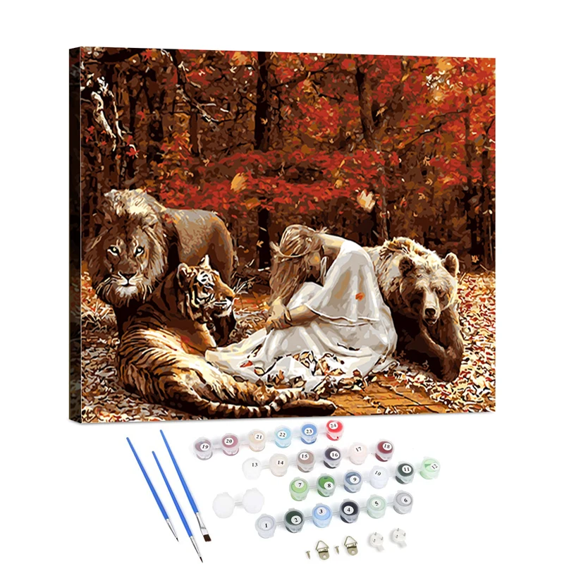 Chinese manufacturer diy paint by numbers kits wall decor artwork custom paint by numbers