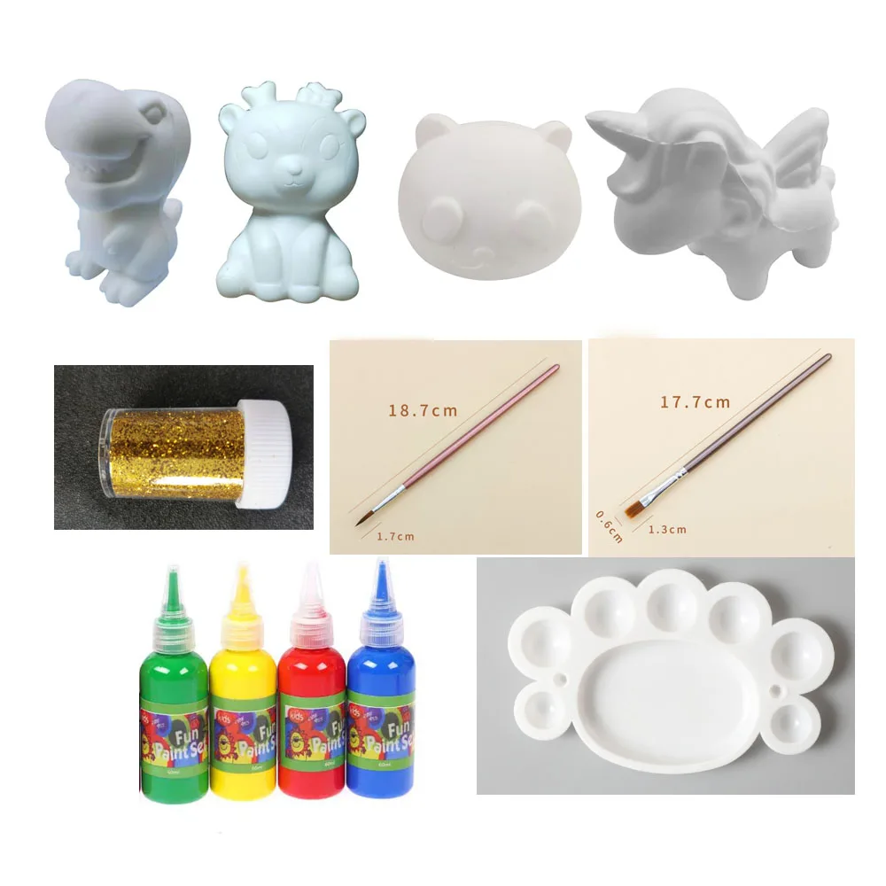Unicorns Panda Deer Dinosaur Arts and Crafts for Girls DIY Paint Squishies Set Gifts Kawaii Soft Squishy