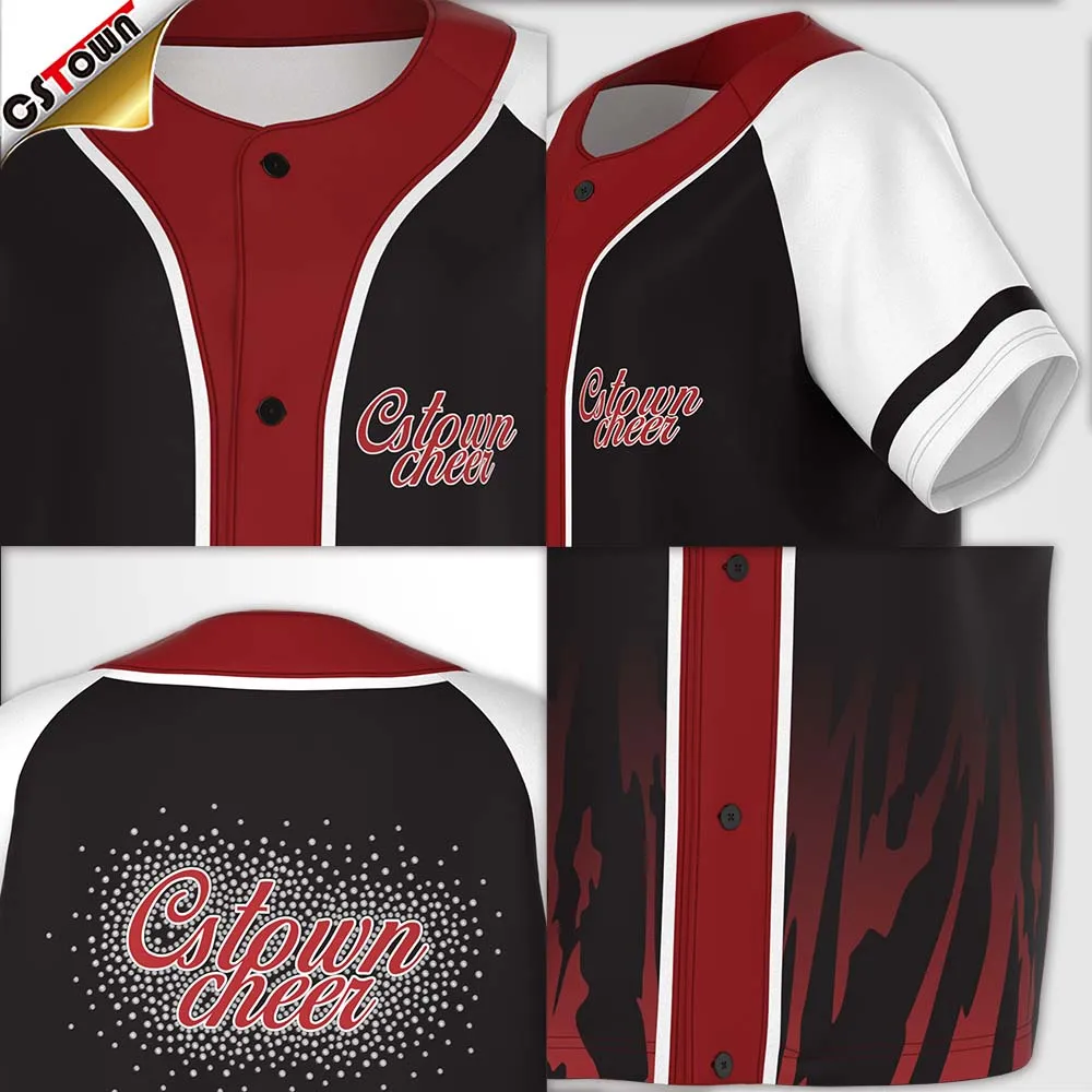 Fashion sublimation Plain Blank custom Printing Baseball Jerseys Baseball Uniform