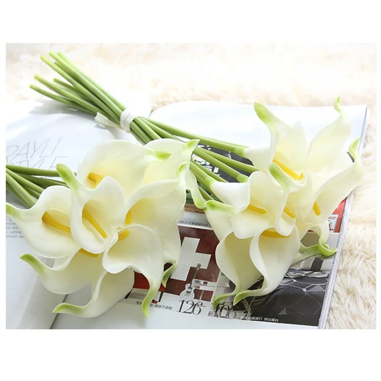 Real touch calla lilies wholesale pu mini artificial flower for home decor
