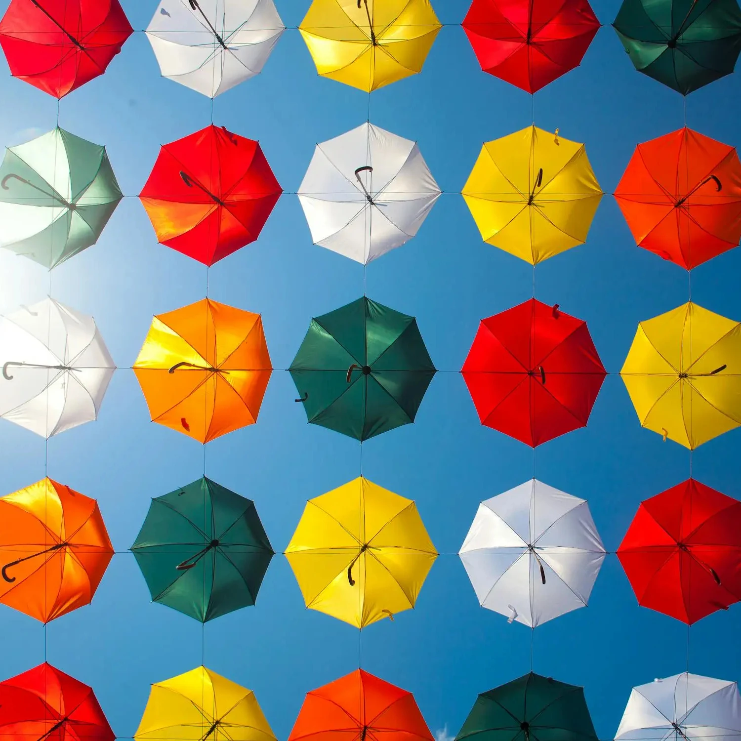 YB Classic Straight Umbrella Colorful Hanging Decorative Design for Parties Sky Project