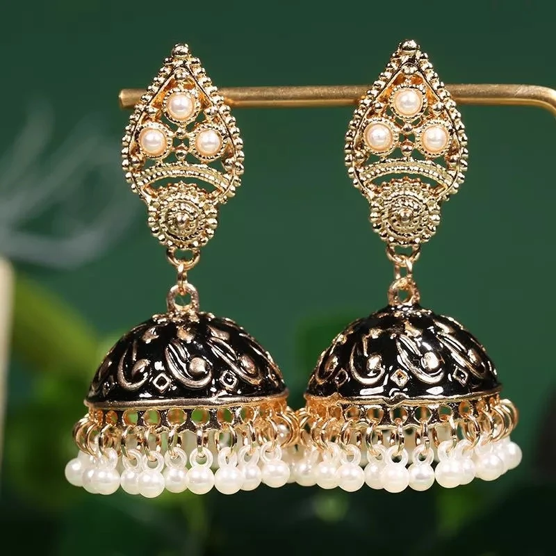 Fashion Bells Pear Indian Earrings Ethnic Style  Women Earing Jumka Jewelry