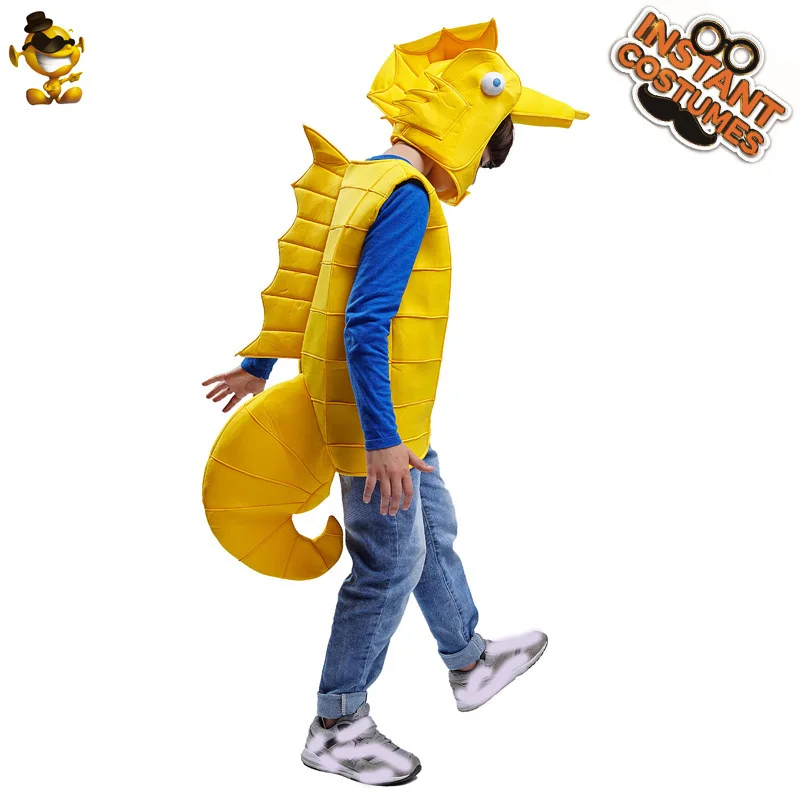 Classical Halloween Dress Up Party Cosplay Sea Horse Costume Cute Seahorse Costumes For Boys