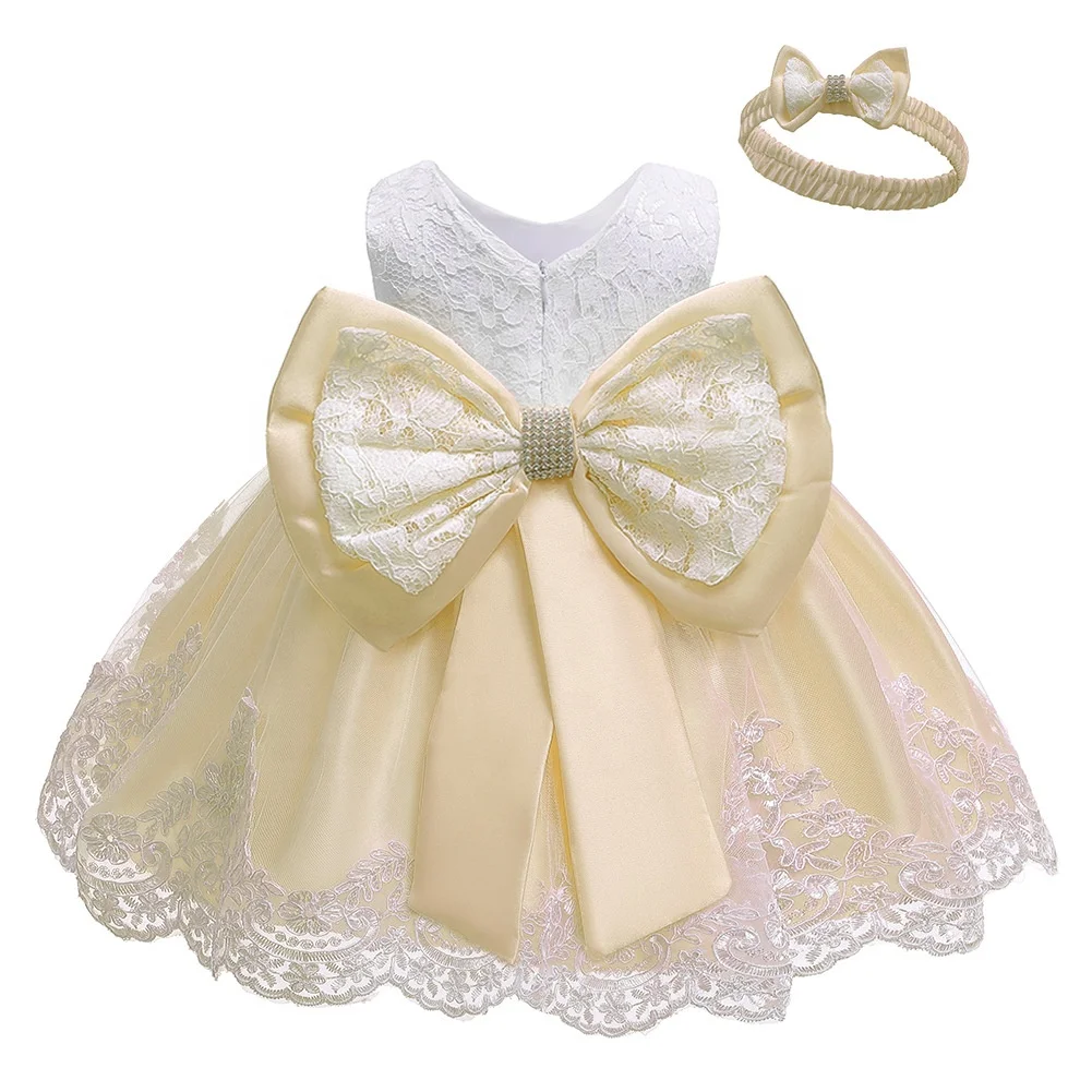 Mikatale RD0062 4Year Old Girl Party Dress Bow Knot Tutu Lace Princess Dress for Toddler Girls