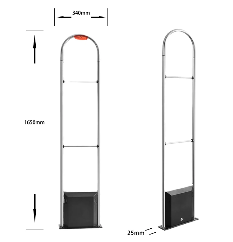Eas Gate Security Pedestal 8.2mhz Aluminum Alloy Rf Antenna  Eas Pedestal Shop Security Tag Systems