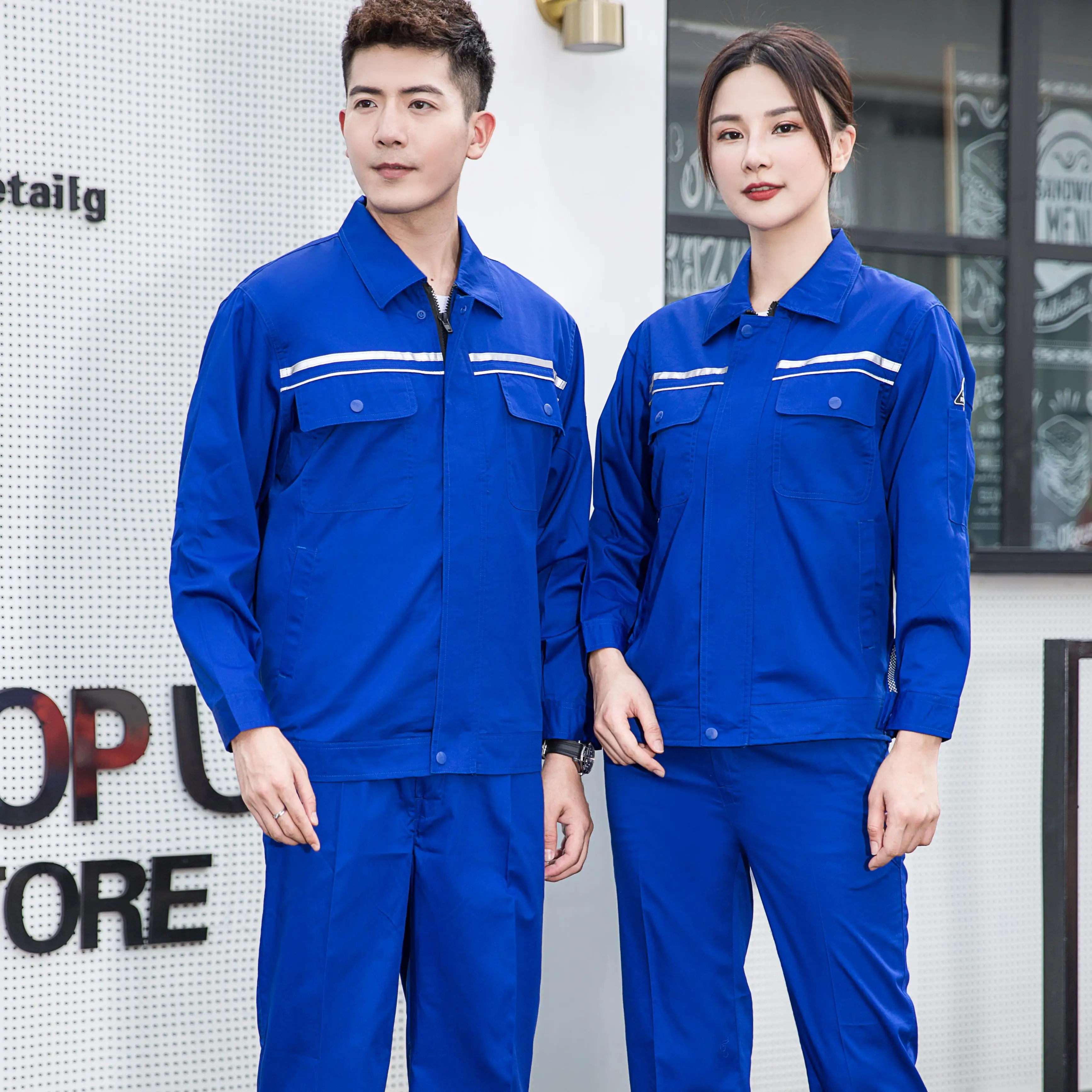 Профессиональная стильная Механическая Униформа техник электрик Рабочая одежда рубашки и брюки спецодежда