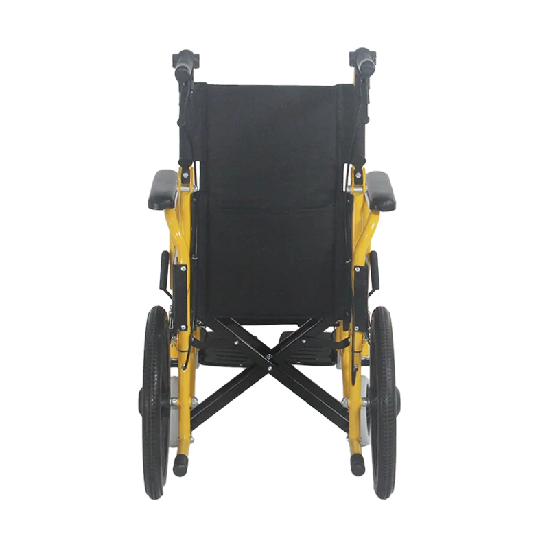 Detachable Mobility Aid for Children with Powder Coated Steel Frame Manual Wheelchair with 16 Inch Rear MAG Wheels with PU Tyre