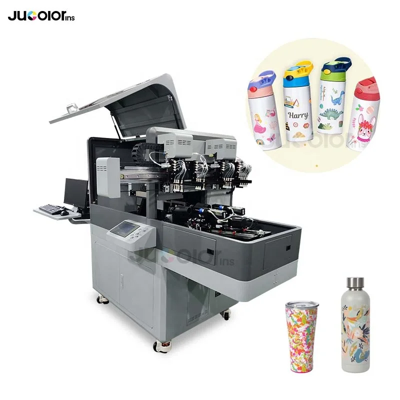 Jucolor 360 Degree Aerosol Can Printer Rotary Wine Bottle Water Glass Sphere Inkjet Cylinder Printer
