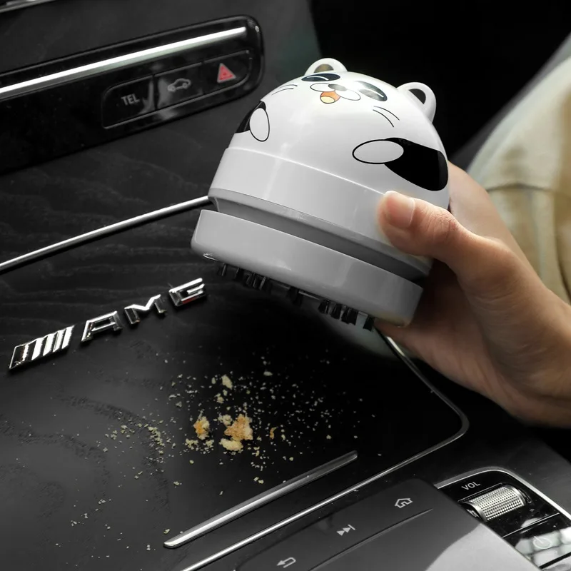 Аккумуляторный маленький портативный мини-карандаш для студентов, детский ластик, пылесос с изображением милой кошки, Настольный пылесос