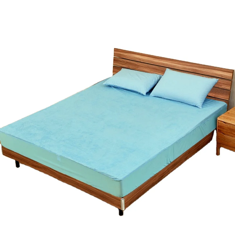 Soft Quilted Fitted Breathable Waterproof Mattress Pad Cover Bed Wetting Noiseless Sheet Mattress Protector