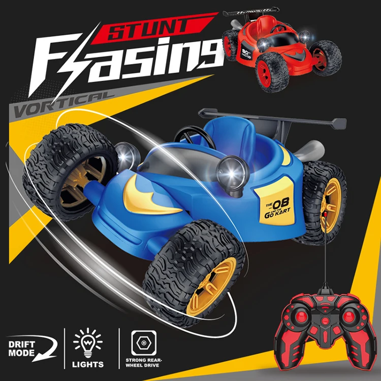 New 4CH Flip Tumbling RC Stunt Car 360 Rotating Remote Control Classic Cars Toy
