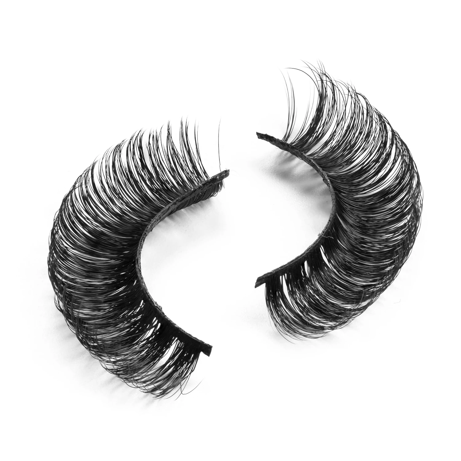 20mm Faux Mink Cruelty Free Vegan Russian Lashes DD Curl Wink Winged Eyelash Extensions Extra Curly C D Curl Lash Strip