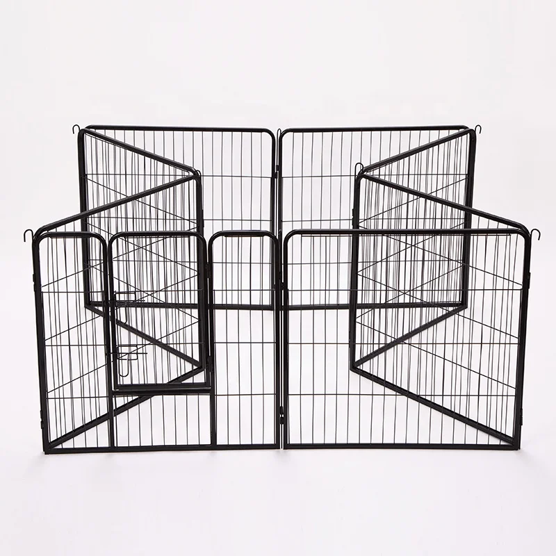 Большой Высокопрочный металлический манеж для собак 8 панелей