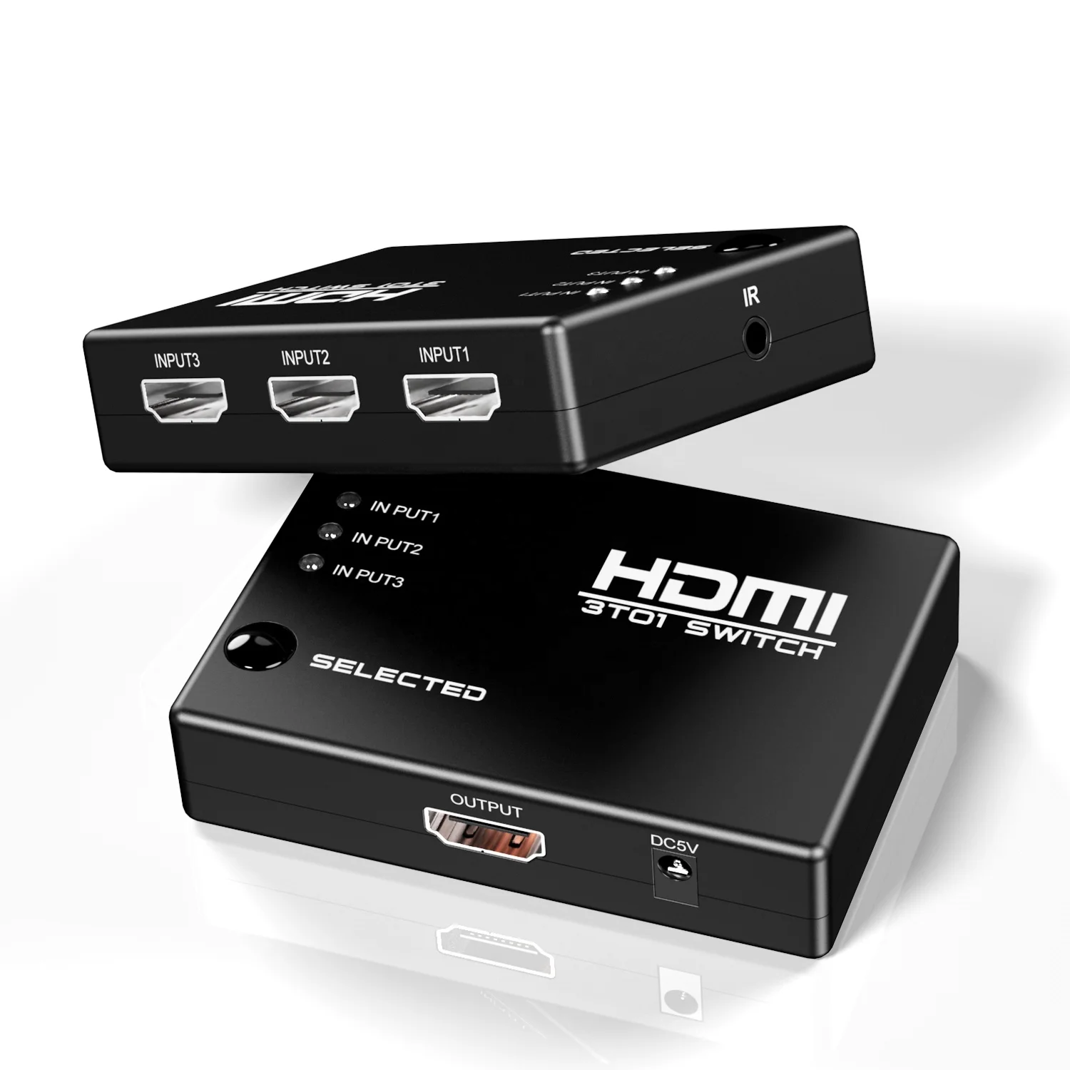 
1080P 3D 3 Port HDMI Switch 3x1 Auto Switch 3-In 1-Out HDMI Switch Converter Cable 