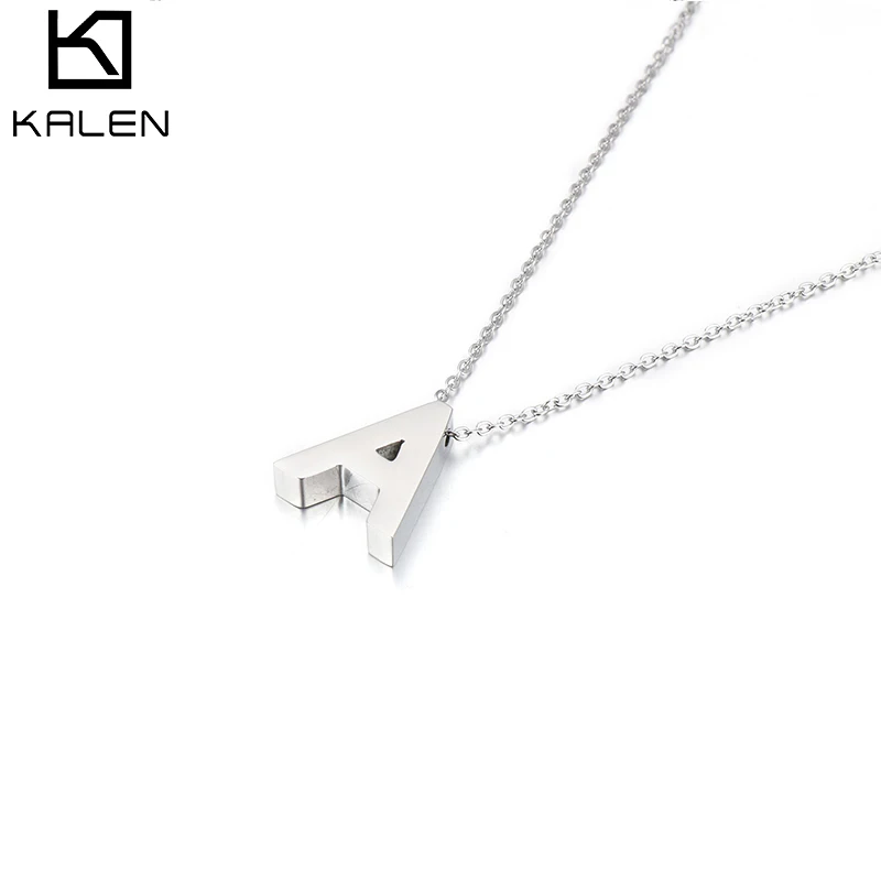 Factory Wholesale Beautiful Initial Pendant Necklace Women Accessories Letter Charm Necklace