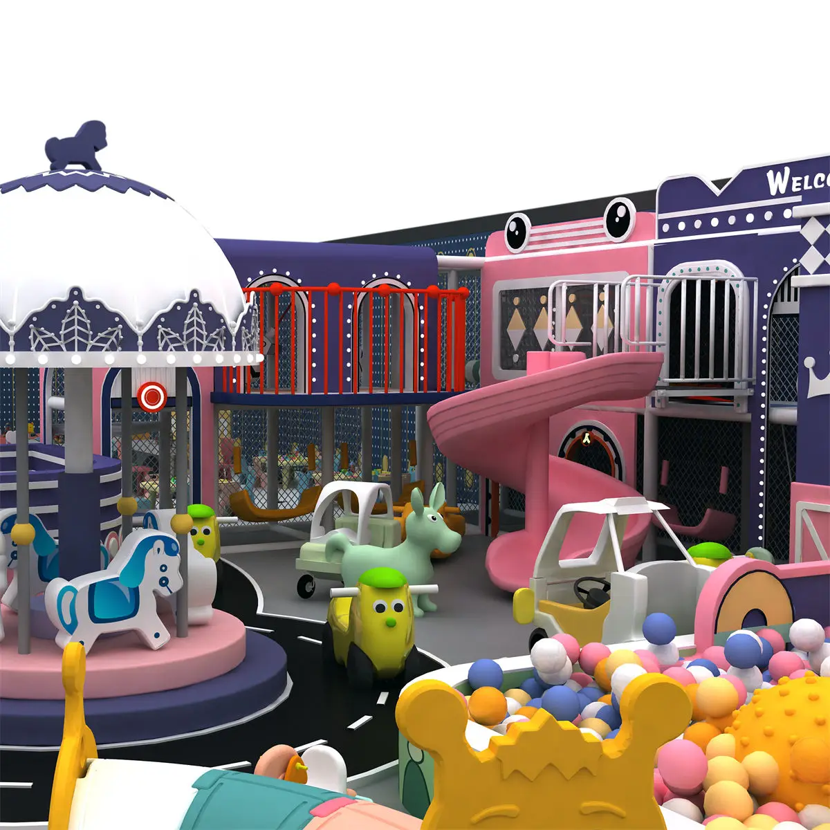 Newest Customized Design Children Amusement Park Facilities Soft Play Kids Play Area Indoor Plastic Playground